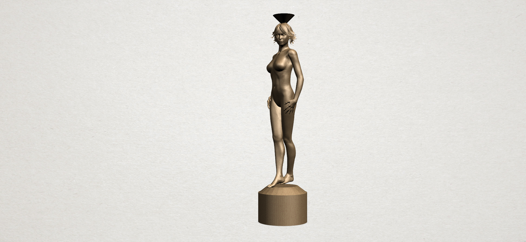 Naked Girl with Vase on Top 01 3D Print 197240