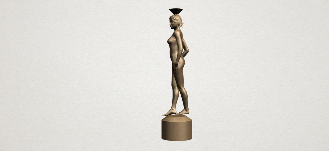 Naked Girl with Vase on Top 01 3D Print 197241