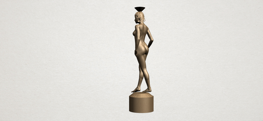 Naked Girl with Vase on Top 01 3D Print 197242