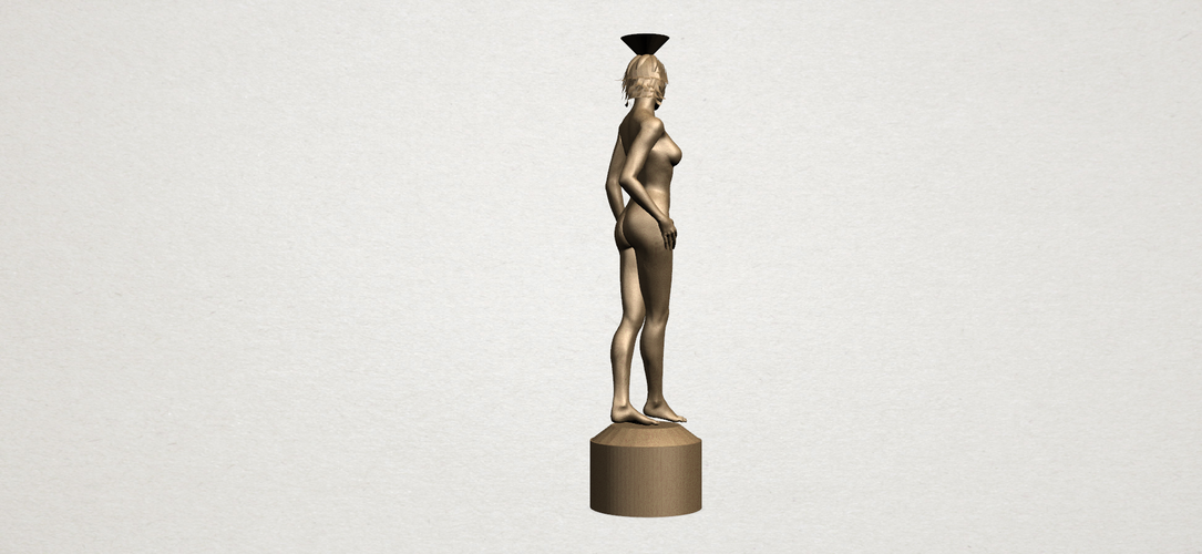 Naked Girl with Vase on Top 01 3D Print 197244