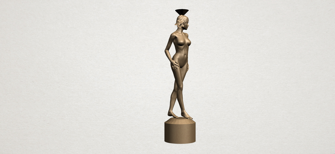 Naked Girl with Vase on Top 01 3D Print 197245