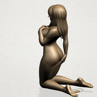 Naked girl - bended knees 01 - Thumbnail 6