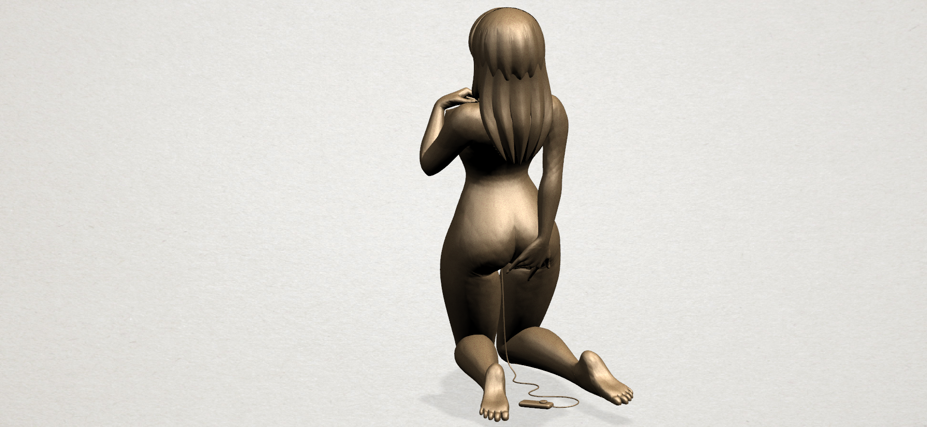 naked girl - bended knees 01, 3d printing design, 3d printing object,...