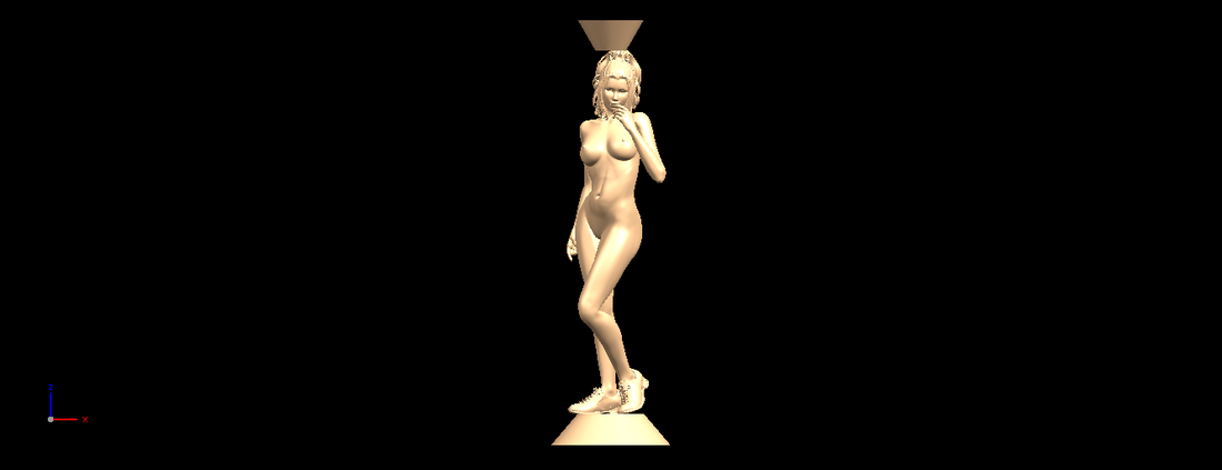 Naked girl with vase on top 02 3D Print 197316