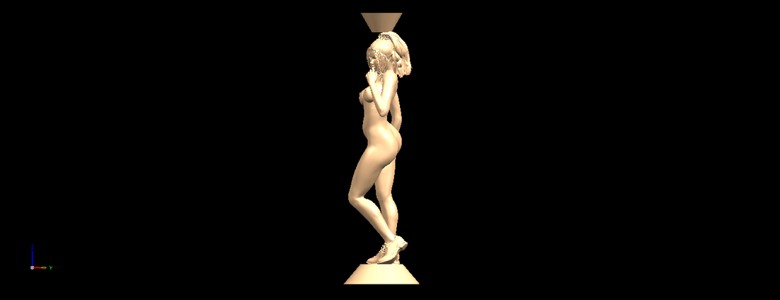 Naked girl with vase on top 02 3D Print 197318