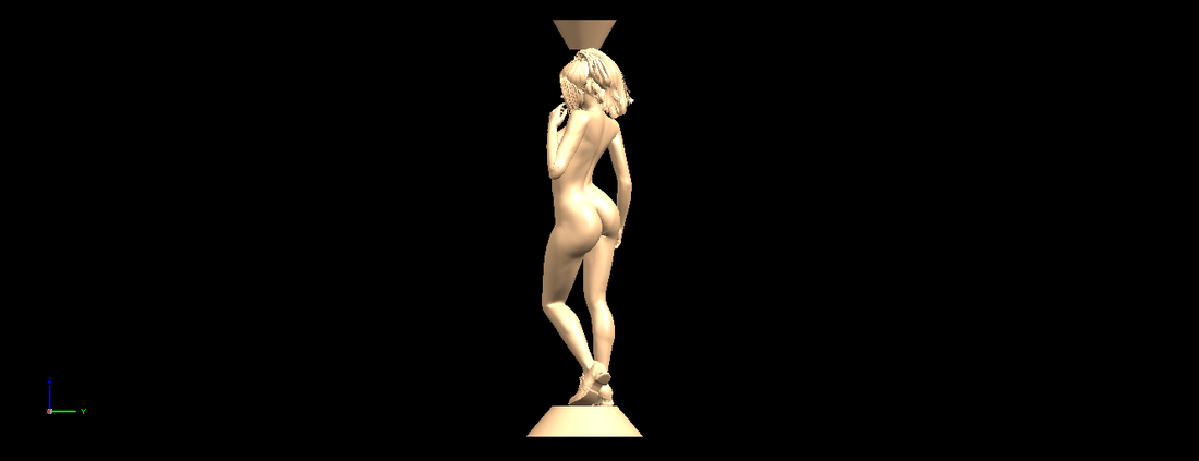 Naked girl with vase on top 02 3D Print 197319