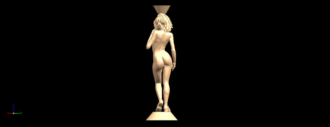 Naked girl with vase on top 02 3D Print 197320