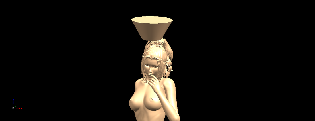 Naked girl with vase on top 02 3D Print 197325