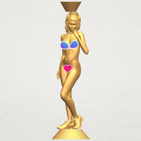 Small Naked girl with vase on top 02 3D Printing 197326