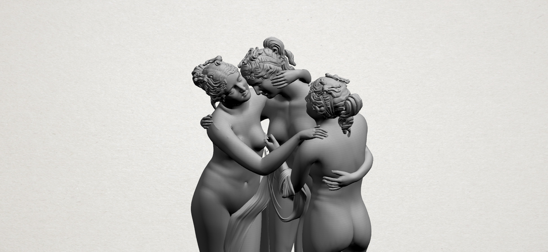 Sculpture of Three Grace 01 3D Print 197400