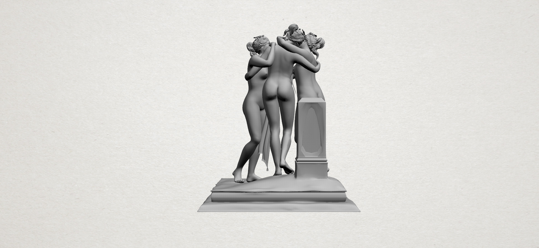 Sculpture of Three Grace 01 3D Print 197401