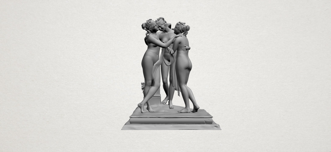 Sculpture of Three Grace 01 3D Print 197402