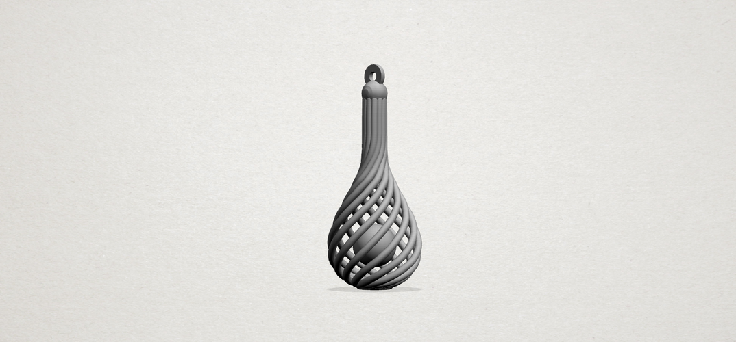 Necklace - Twisted Vase 3D Print 197449
