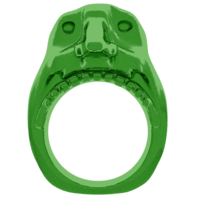 Small Tiki Face Ring 3D Printing 197498