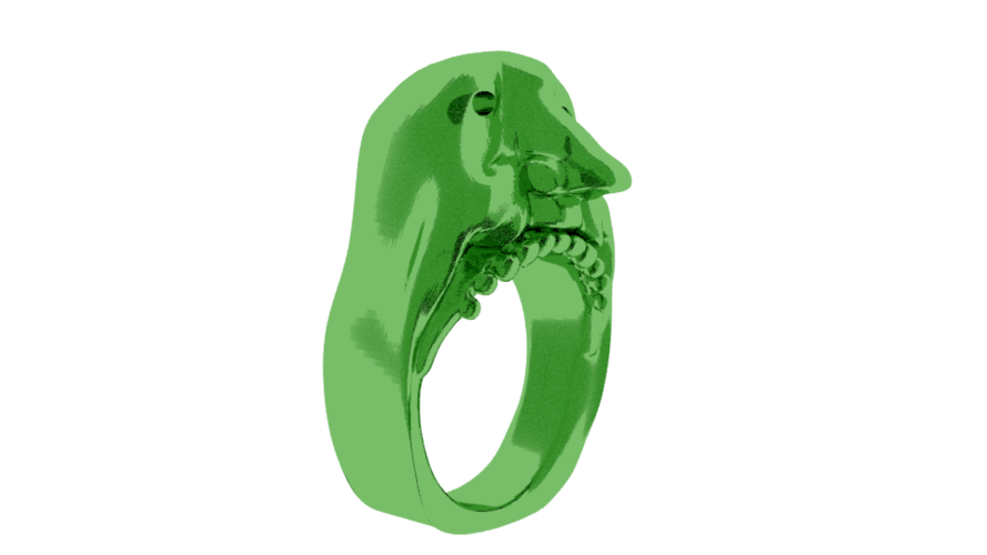 Tiki Face Ring 3D Print 197499