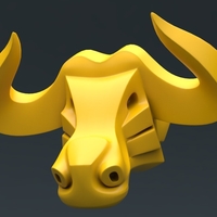 Small Bull Head 3D Printing 197770