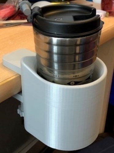 Travel mug desk holder