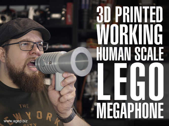 Human Scale Working LEGO Megaphone 3D Print 197998
