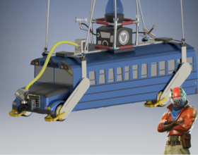 pin battle bus fortnite 3d printing 198609 - bus fortnite