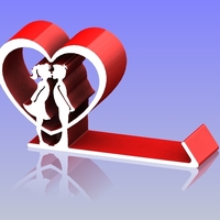 Heart Shape phone holder 3 - Thumbnail 1