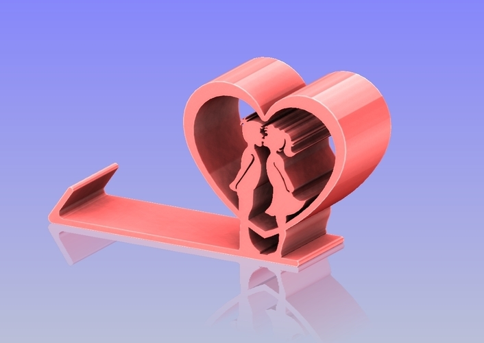 Heart Shape phone holder 3 3D Print 198663