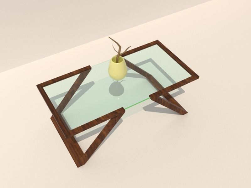 Wood and Glass Table