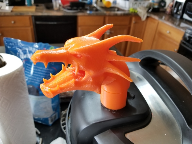 3D Printed Instant Pot Steam Dragon by pfjason