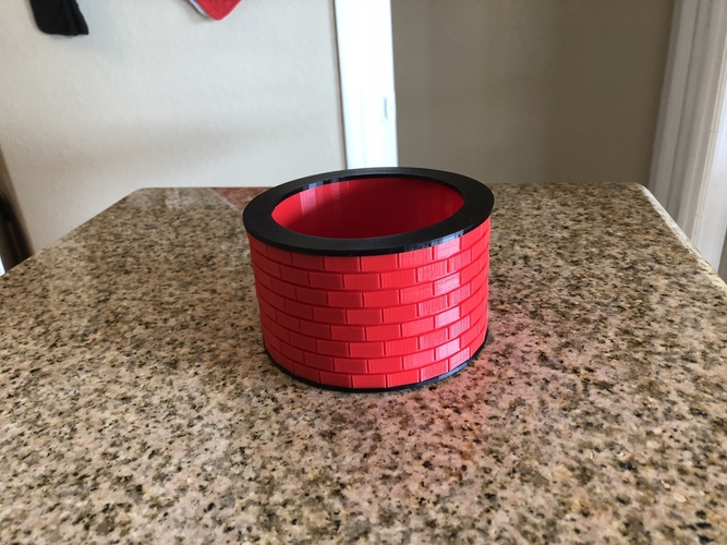 Brick Pattern Bowl 3D Print 198709