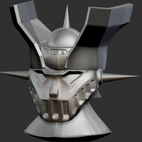 Small Mazinger Z Head 3D Printing 198856