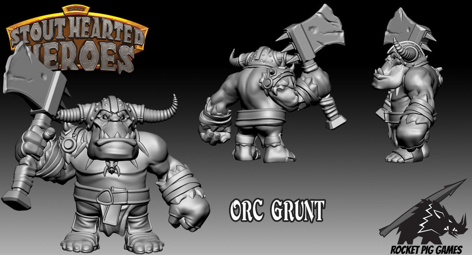 Rocket Pig Games Orc Grunt 3D Print 199097
