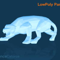 LowPoly Pantera Art Sculpture - Thumbnail 9