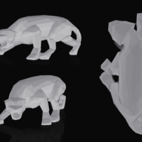 LowPoly Pantera Art Sculpture - Thumbnail 10