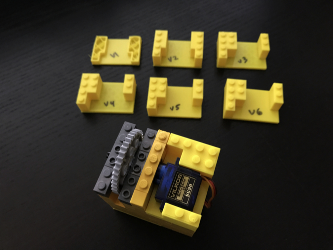 Lego 9g Servo Mount 3D Print 199256