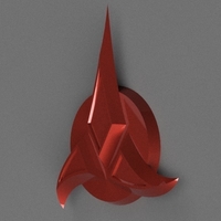Small Klingon logo  3D Printing 199533