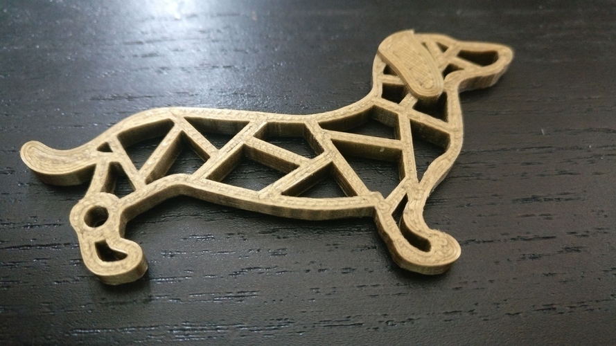 Dachshund keychain 3D Print 199546