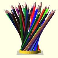 Hyperboloid with base, desktop pencil holder - Thumbnail 4