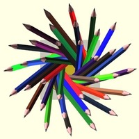 Hyperboloid with base, desktop pencil holder - Thumbnail 5