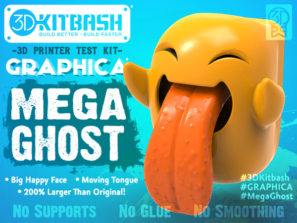 Medium Graphica: MEGA Ghost - Print & Play - via 3DKitbash.com 3D Printing 19980