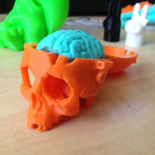 Boneheads: Skull Box w/ Brain - via 3DKitbash.com 3D Print 19997