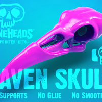 Small Boneheads: Raven - Skull Kit - PROMO - 3DKitbash.com 3D Printing 20001