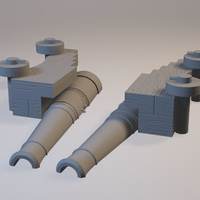 cannons harpoon and more for 3d printing -STL file- - Thumbnail 3
