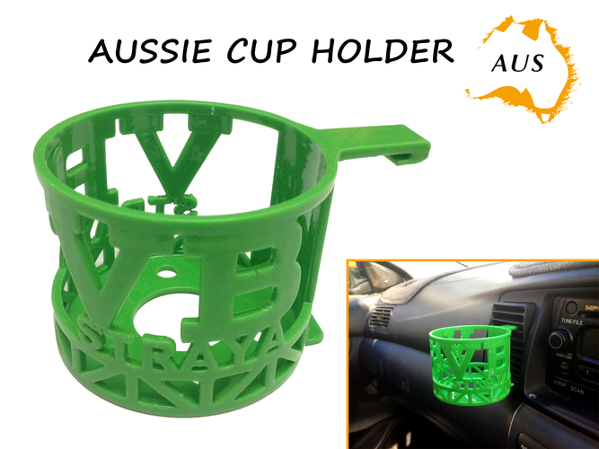 Aussie Car Cup Holder 3D Print 200056