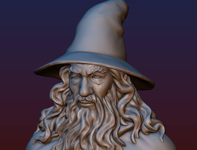 Gandalf Bust 3D Print 200076