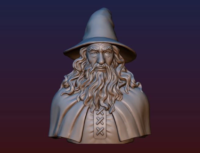 Gandalf Bust 3D Print 200077