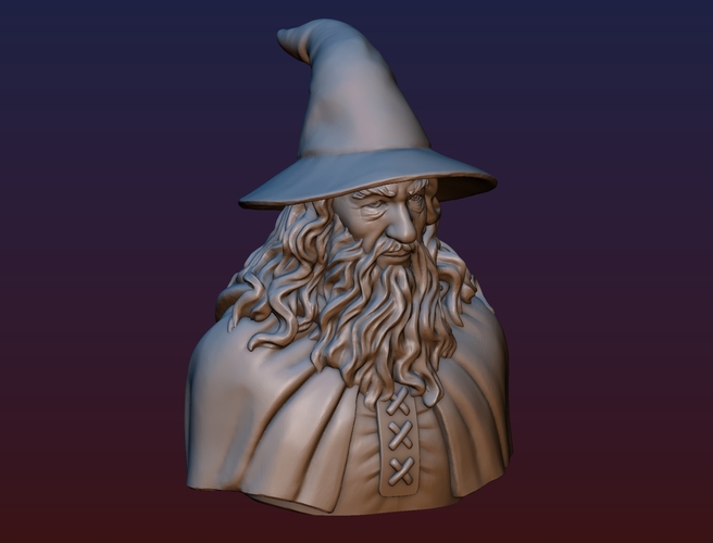 Gandalf Bust 3D Print 200091