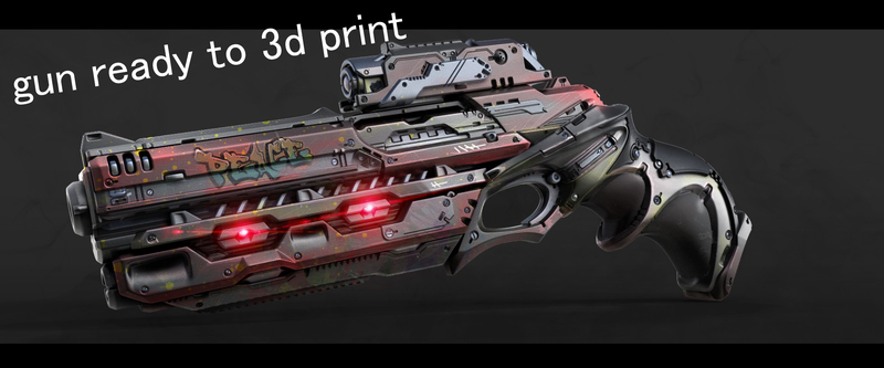 sci fi gun ready to print