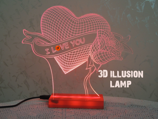 Medium 3D ILLUSION LAMP 3D Printing 200188