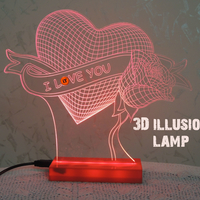 Small 3D ILLUSION LAMP 3D Printing 200188