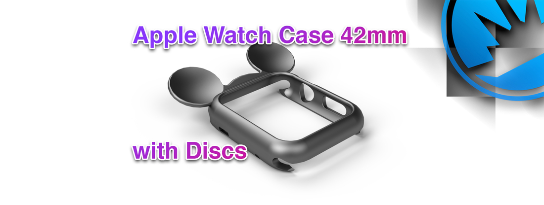 Apple Watch Case with Discs Series 1 42mm  3D Print 200386