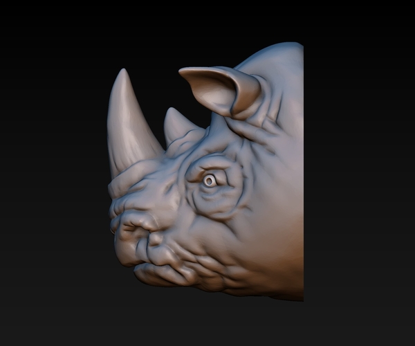 Rhino head 3D Print 200388